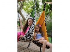 Fotel hamakowy dla dzieci, Hang Mini - zielony(Zebra)