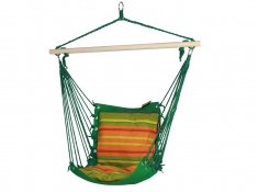 Fotel hamakowy z poduszkami i zestawem montażowym, HC-5 - zielony(1)