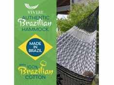 Brazilian Hamak dwuosobowy, BRAZ8 - biało-czarny(10)