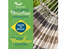 Brazilian Hamak dwuosobowy, BRAZ8 - beżowo-czarno-brązowy(12)