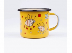 Kubek emaliowany dla dzieci, Fun Bee - żółty(01 - żółty)