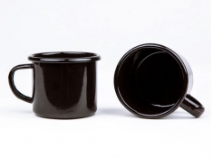 Kubek emaliowany do espresso, Love-01 - czarny(01 - czarny)