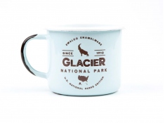 Kubek emaliowany, U.S. National Parks 650 ml - niebieski(Glacier)
