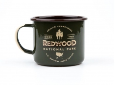 Kubek emaliowany, U.S. National Parks 650 ml - zielony(Redwood)