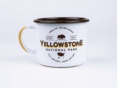 Kubek emaliowany, U.S.National Parks 650 ml - ecru(Yellowstone)