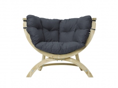 Fotel drewniany, Siena Uno weatherproof - szaro-czarny(Anthracite)
