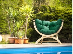Fotel drewniany, Siena Uno weatherproof - zielony(Verde)