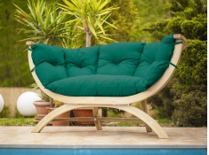 Fotel dwuosobowy drewniany, Siena Due weatherproof - zielony(Verde)