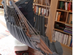 Hamac-chaise large avec un repose-pieds