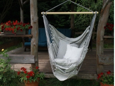 Hamac-chaise large avec un repose-pieds, HC-FR