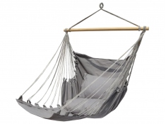 Wide hammock chair with a foot rest, HC-FR - gray(324)