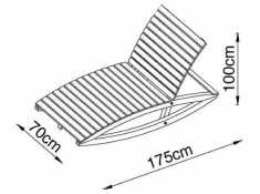 Drewniany leżak, Joy-Ecru - ecru(1)