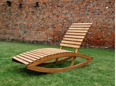 Drewniany leżak, Joy-Ecru - ecru(1)