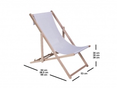Drewniany leżak, Swing Sunbed - ecru(1)