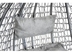 Fotel wiszący bujany kosz huśtawka kokon gniazdo szary mocowanie, ZEST-SW001G+Z02+POD