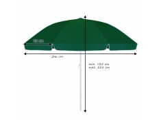 Parasol składany plażowy ogrodowy 240cm- zielony, 0000007905