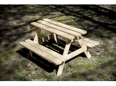 Stół piknikowy z ławeczkami drewniany dla dzieci, 0000009998