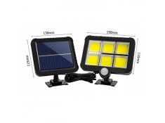 Lampa solarna 120 LED z czujnikiem ruchu + pilot, 0000011444
