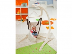 Stojak do foteli hamakowych dla niemowląt, Carrello Baby - drewno - oliwka(1)
