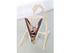 Stojak do foteli hamakowych dla niemowląt, Carrello Baby - drewno - oliwka(1)