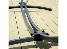 Stelaż na hamak dwuosobowy do 220kg metalowy grafitowy, 0000008196