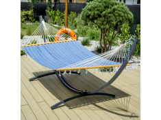 Stelaż na hamak dwuosobowy do 220kg metalowy grafitowy, 0000008196