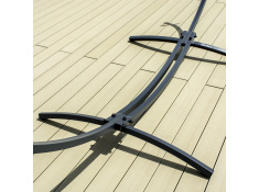 Stelaż na hamak dwuosobowy do 220kg metalowy grafitowy, 0000008196