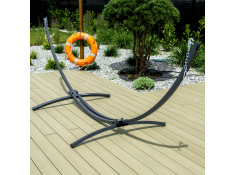 Stelaż na hamak dwuosobowy do 220kg metalowy grafitowy, 0000008196