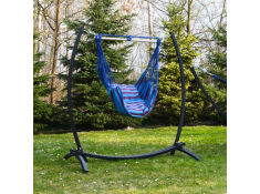 Stelaż na hamak huśtawka stalowy rozkładany 2w1 czarny, 0000004891