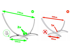 Stelaż na hamak huśtawka stalowy rozkładany 2w1 czarny, 0000004891