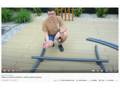 Stelaż na hamak mobilny na kółkach stojak ogrodowy grafitowy, 0000011652