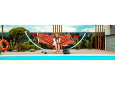 Stelaż na hamak mobilny na kółkach stojak ogrodowy grafitowy, 0000011652