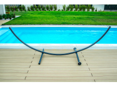 Stelaż na hamak mobilny na kółkach stojak ogrodowy grafitowy, 0000011652