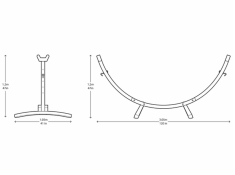 Drewniany Stojak z Litej Sosny (305 cm), 10SPAS-2