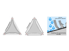 Daszek żagiel przeciwsłoneczny ogrodowy 7x5x5 ciemny szary, 0000004758