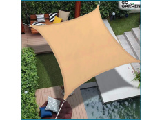 Żagiel przeciwsłoneczny parason daszek 3,6 x 3,6 m beżowy, 0000001300$BEZ