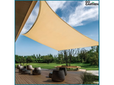 Żagiel przeciwsłoneczny parason daszek 3,6 x 3,6 m beżowy, 0000001300$BEZ