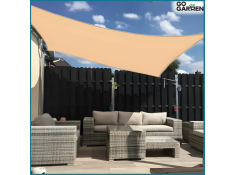 Żagiel przeciwsłoneczny parason daszek 3,6 x 3,6 m beżowy, 0000001300$BEZ