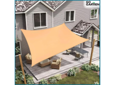 Żagiel przeciwsłoneczny parason daszek 3,6 x 3,6 m beżowy, 0000001300$BEZ