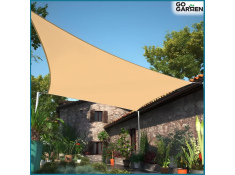 Żagiel przeciwsłoneczny parason daszek 3,6 x 3,6 m beżowy, 0000001300$BEZ