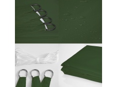 Żagiel przeciwsłoneczny parason daszek 3,6 x 3,6 m ciemny zielony, 0000004709