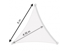 Żagiel przeciwsłoneczny trójkąt zacieniacz 5x5x5 m beżowy, 0000001294$BEZ